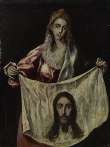 Pyhä Veronica pitelee huntua tekijältä El Greco