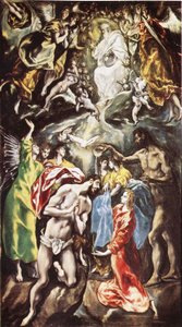 Kristuksen kaste tekijältä El Greco