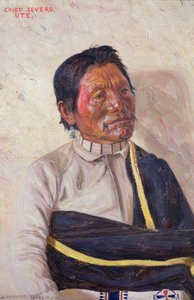 Chief Severo (öljy kankaalle) tekijältä Elbridge Ayer Burbank