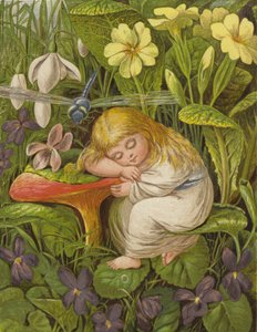 Mutta hän upposi vain ilon unelmaan (väri litho) tekijältä Eleanor Fortescue Brickdale
