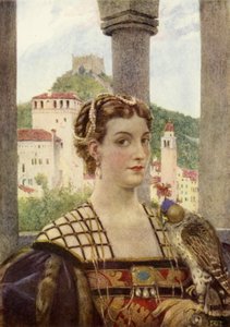 Kate kuningatar (väri litho) tekijältä Eleanor Fortescue Brickdale