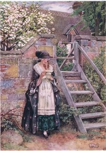 Olivia: "Se, mitä Olivia todella tunsi, sai minut epämukavaksi, varovaisuuden ja intohimon välisessä taistelussa hänen elinvoimansa hylkäsi hänet." (litografia) tekijältä Eleanor Fortescue Brickdale