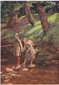 Rosalind ja Celia (litho) tekijältä Eleanor Fortescue Brickdale