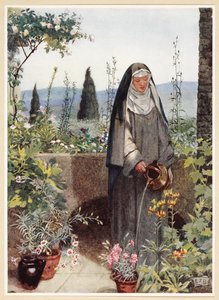 St. Clare, "Kuulisten naisten kultakirja", pub. 1919 (väri litho) tekijältä Eleanor Fortescue Brickdale