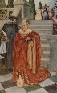 "Kun sydän kärsii iskun" (väri litho) tekijältä Eleanor Fortescue Brickdale