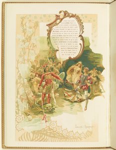 Ohjelma Marius Petipan ja Riccardo Drigon baletille La Perle, 1896.