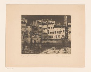 Borgo San Jacopo (Firenze) (alkuperäinen nimi esineessä) tekijältä Elena Wissmann (signed by artist)