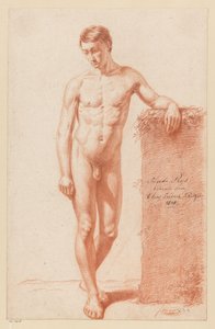 Seisova miesalasti edestä katsottuna (2. palkinto 1818) tekijältä Elias Friedrich Kruger