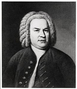 Saksalaisen säveltäjän Johann Sebastian Bachin muotokuva