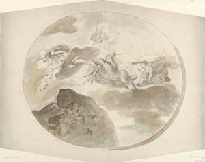 Kattomaalaussuunnittelu, jossa Aurora jahtaa yötä pois tekijältä Elias van Nijmegen (possibly)