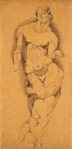 Seisova miesalaston n. 1909. tekijältä Elie Nadelman