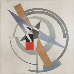 Kiila Punaisella neliöllä (guassi paperilla) tekijältä Eliezer Markowich Lissitzky