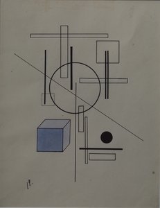 Sävellys, 1920 tekijältä Eliezer Markowich Lissitzky