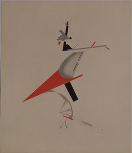 Ruffian. Figuuri A. Kruchenykhin oopperaan Voitto auringon yli, 1920-1921 tekijältä Eliezer Markowich Lissitzky