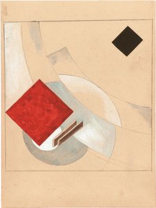 Study for Story of Two Quadrats, n. 1920 tekijältä Eliezer Markowich Lissitzky
