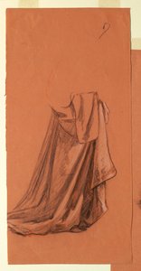 Piirustus, Drapery (opinnäytetyö öljymaalausta varten, "Hääprosessio" tai "Tanssi", 1872-79 tekijältä Elihu Vedder