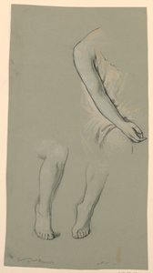 Piirustus, hahmon yksityiskohtia, n. 1885 tekijältä Elihu Vedder