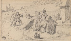 Isä ja Poika, n. 1859. tekijältä Elihu Vedder