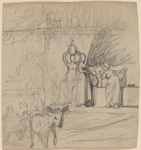 Poika ja aasi, n. 1859. tekijältä Elihu Vedder