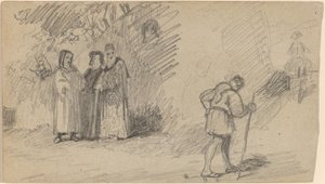 Poika ja aasi, n. 1859. tekijältä Elihu Vedder