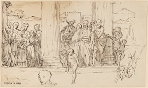 Tutkimus Domenichinon jälkeen, n. 1858. tekijältä Elihu Vedder