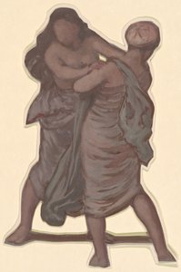 Tutkimus kreikkalaisten tyttöjen kylpemisestä, n. 1872. tekijältä Elihu Vedder