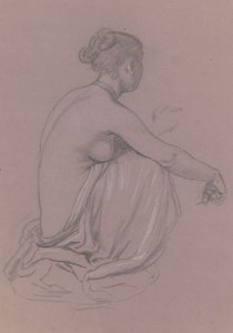 Tutkimus kreikkalaisten tyttöjen kylpemisestä, n. 1872. tekijältä Elihu Vedder