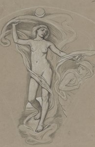 Lunan luonnos tekijältä Elihu Vedder