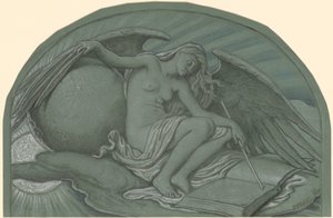 Tutkimus The Clipse of the Auringon by the Moon, 1892. tekijältä Elihu Vedder