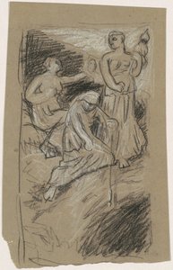 Study for The Fates Gathering in the Stars, 1884-1887. tekijältä Elihu Vedder