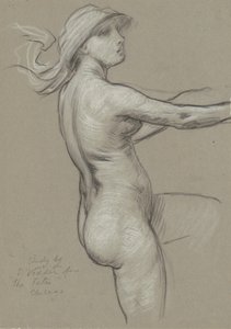 Study for The Fates Gathering in the Stars, 1884-1887. tekijältä Elihu Vedder