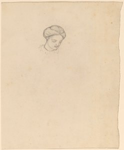 Tutkimus tytön päästä, n. 1858. tekijältä Elihu Vedder