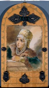 Prinsessa (kuva Aleksanteri Pushkinin (1799-1837) runosta "Sireeni"" - Elizaveta Merkuryevna Bemin (Elisabeth Bohm) (1843-1914) teos