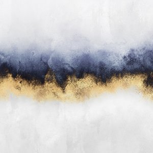 Moderni kulta-sininen abstrakti