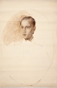 Muotokuva luonnos. Oletettavasti taiteilijan poika Thorald Jerichau tekijältä Elisabeth Jerichau-Baumann
