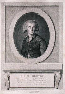 Andre Ernest Modeste Gretry (1741-1813), kaiverrus Louis Jacques Cathelin (1738-1804) 1786 (kaiverrus)