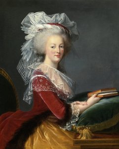 ""Marie Antoinette (Marie-Antoinette) muotokuvia Lorraine Habsburgista (1755-1793) Ranskan kuningattaresta"" Marie Louise Elisabeth Vigee Lebrunin (Vigee-Lebrun) maalaus (1755-1842) 1785 Yksityinen kokoelma tekijältä Elisabeth Louise Vigee Lebrun