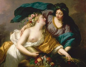 Rauha palauttaa yltäkylläisyyden Rauha tuo takaisin runsautta, 1780. tekijältä Elisabeth Louise Vigee Lebrun
