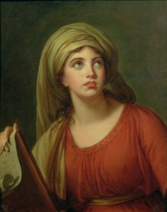 Emma Hartin (n. 1765-1815) muotokuva myöhemmin Lady Hamiltonista Sibylinä, n. 1792