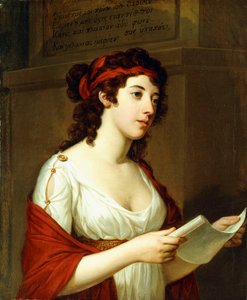 Naisen muotokuva Sapphona, tekijältä Elisabeth Louise Vigee Lebrun