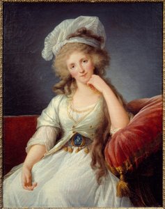 Orleansin herttuattaren Louise de Bourbon Penthievren (1753-1821) muotokuva Louise Philippe II:n Josephin Orleansin herttua tai Philippe Egaliten (1747-1793) vaimo. tekijältä Elisabeth Louise Vigee Lebrun