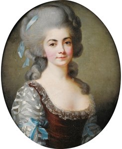 Oopperalaulaja Antoinette Saint-Hubertyn muotokuva 1756-1812, n. 1780 tekijältä Elisabeth Louise Vigee Lebrun
