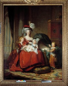 Muotokuvia Ranskan kuningattaren Lorraine Habsbourgin (1755-1793) Marie Antoinettesta (Maire-Antoinette) ja hänen lapsistaan tekijältä Elisabeth Louise Vigee Lebrun