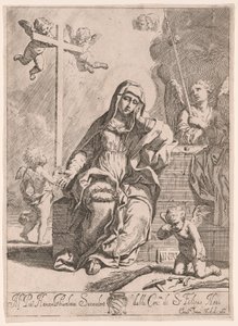Madonna of Sorrows ja symbolit Passion tekijältä Elisabetta Sirani