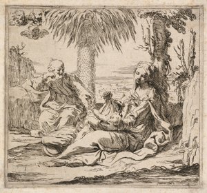Lepää lennossa Egyptiin. tekijältä Elisabetta Sirani