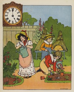 Puutarhanhoitoaika (väri litho)