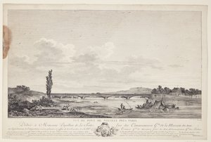 Näkymä Pont de Neuillyn yli (näkymä Pont de Neuillystä lähellä Pariisia) tekijältä Elise Saugrain