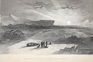 Katsele Cape George Russellista, kuvitus teoksesta "Toinen Grinnell-retkikunta Sir John Franklinia etsimässä...", 1856