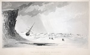 The Pack off Sylvia Headland, kuvitus teoksesta "Toinen Grinnell-retkikunta Sir John Franklinia etsimässä...", 1856 tekijältä Elisha Kane