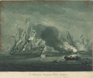 Lähetyskohtaus Onuphrij Edwinin kokoelmasta, 1720-luku. tekijältä Elisha Kirkall